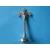 Krzyż metalowy stojący tradycyjny nikiel 20 cm
